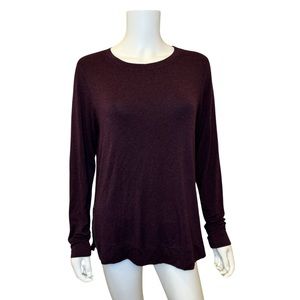 Matty M Double Zipper Lightweight Purple Sweater Top